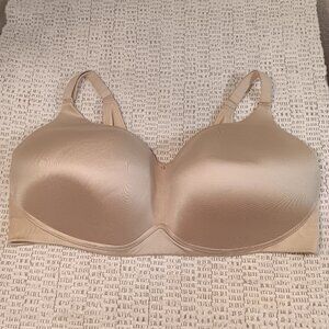 Cacique women's plus size 'Lightly Lined No-Wire' beige full coverage bra sz 42H